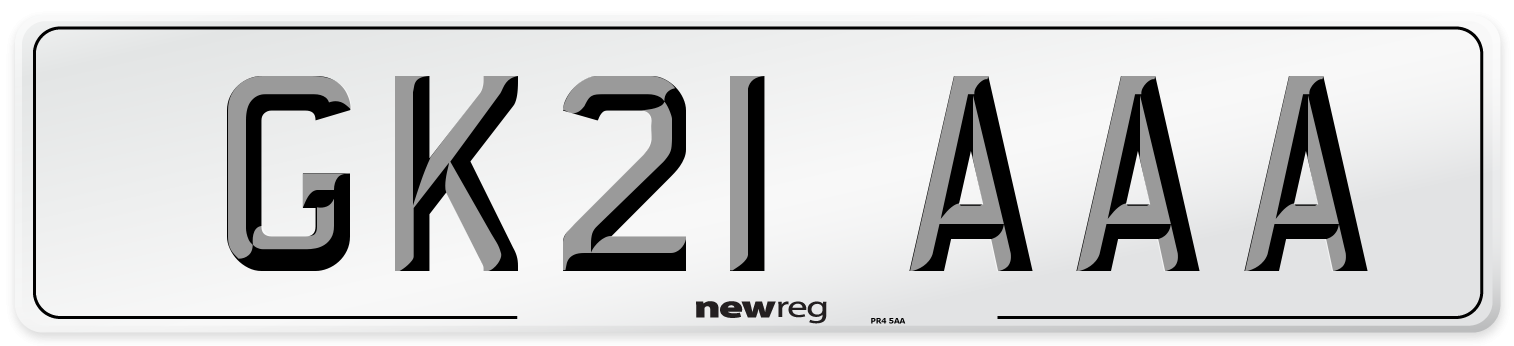 GK21 AAA Number Plate from New Reg
